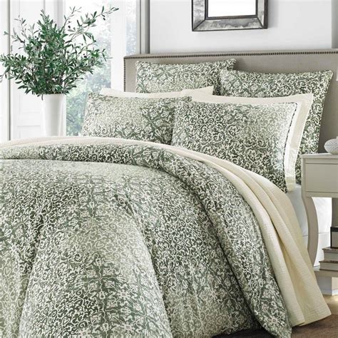 Green Abingdon Duvet Cover Set Full Queen Stone Cottage Comforter Sets Green Comforter