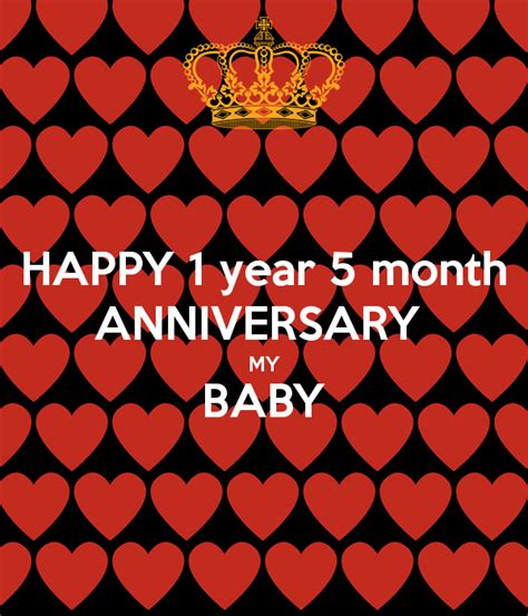 Happy 1 Year 5 Month Anniversary My Baby Poster Misc Happy