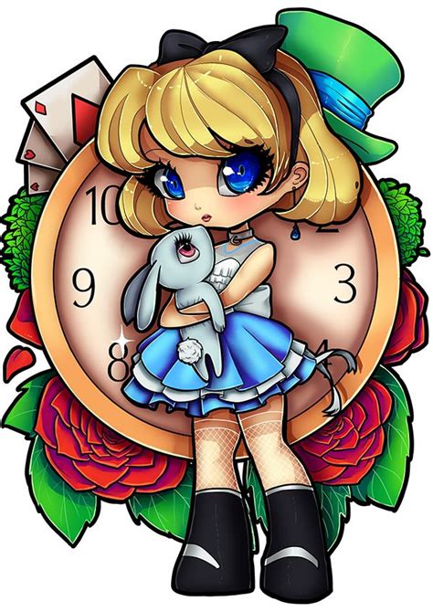 Based On Alice In Wonderland Illustrazioni Disegni Kawaii Kawaii