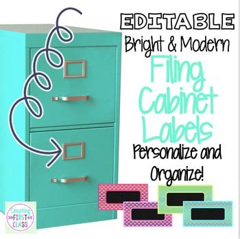 The download is not working. Bright & Modern Editable Filing Cabinet Labels by Creating ...