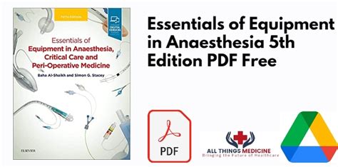 Essentials Of Equipment In Anaesthesia 5th Edition Pdf Free Download