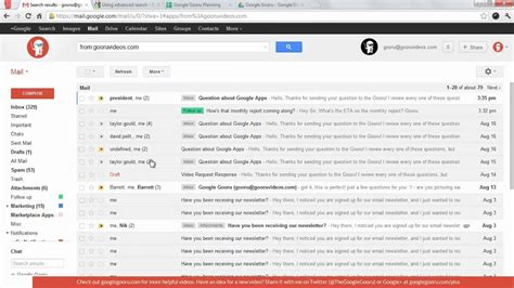 Goorus Guide To Searching Your Gmail Inbox Youtube