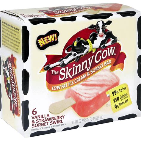 Skinny Cow Low Fat Ice Cream And Sorbet Bars Vanilla And Strawberry Swirl Frozen Foods Baesler