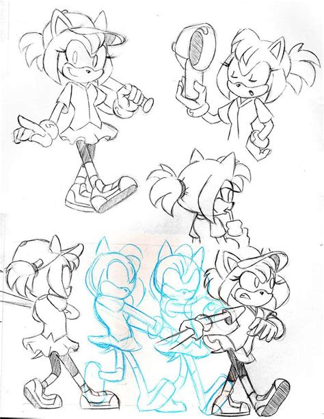 Sonic Baseball Amy Sketch By Chauvels Sonic Amy Rose Fan Art