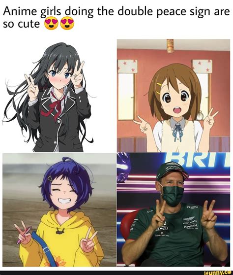 Anime Girls Doing The Double Peace Sign Are So Cute Ifunny