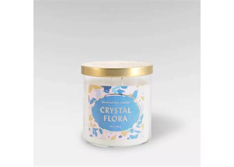 151oz Lidded Glass Jar 2 Wick Candle Crystal Flora Opalhouse™ Target Glass Candle Glass