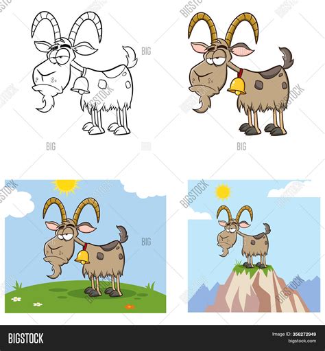Grumpy Goat Cartoon Image And Photo Free Trial Bigstock