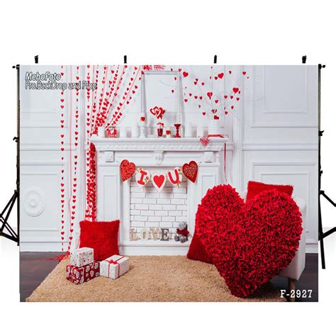 Photography Backdrops Red Heart Vinyl Photography For Backdrop Valentine S Day Digital Printed