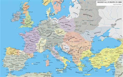 Europe 1000 European Map European History World History Political