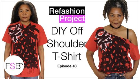 Diy Off The Shoulder T Shirt Youtube
