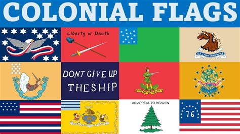 Colonial Flags American Revolutionary War Flags YouTube