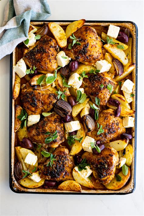 Easy Greek Sheet Pan Chicken With Potatoes Simply Delicious