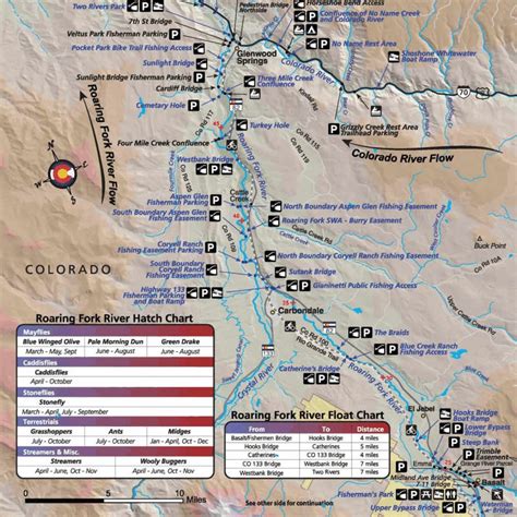 Roaring Fork River Map Colorado By Map The Xperience At
