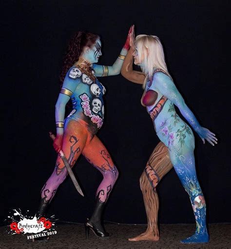 Kali And Eve Bodypaint Reflecting The Creator And Destroyer Guises Of