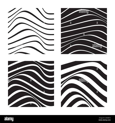 Abstract Backgrounds With Wavy Lines Black Wavy Lines On White