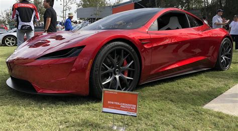 Spacex option package for new tesla roadster will include ~10 small rocket thrusters arranged seamlessly around car. Tesla's next-gen Roadster stuns crowd at famed ArtCenter ...