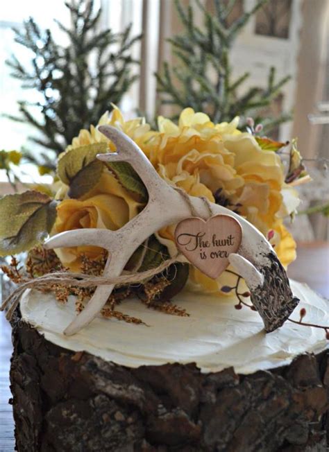 Buck Rack Gold Birthday Cake Topper Wedding Cake Topper Antlers Deer Horns Deer Wedding Rustic