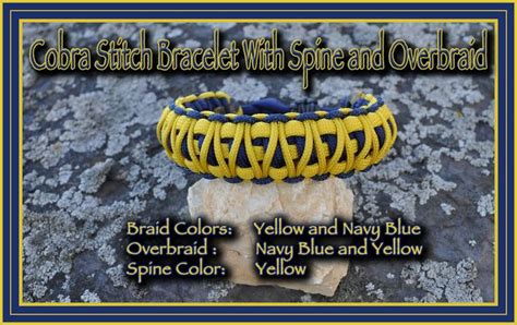 Cobra Stitch Bracelet With Spine And Overlay Paracord Projects