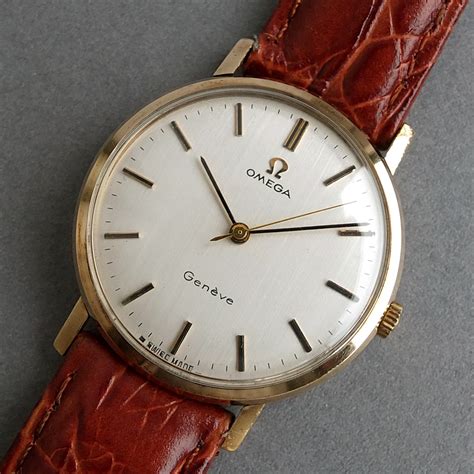 Omega Geneve 9k Solid Gold Gents Vintage Manual Watch 1970s Itsawindup