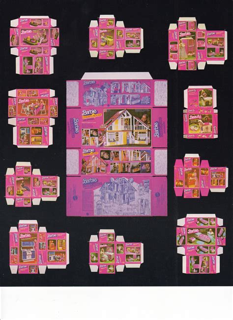 Vintage Barbie Boxes Printable For Dolls House Inspired In 1981 Doll