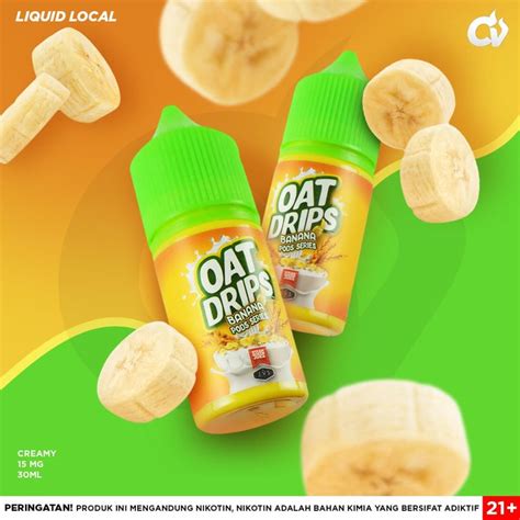 Jual LIQUIDS OATDRIPS V3 BANANA PODS SERIES 30ML 15MG Shopee Indonesia