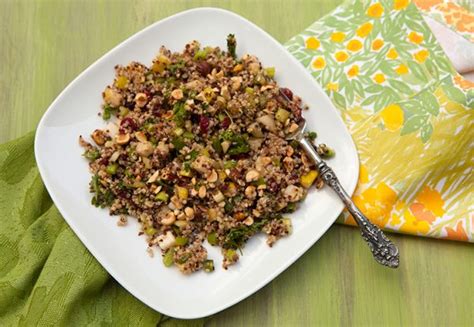 Quinoa Salad With Pears Toasted Hazelnuts Cranberries Italian