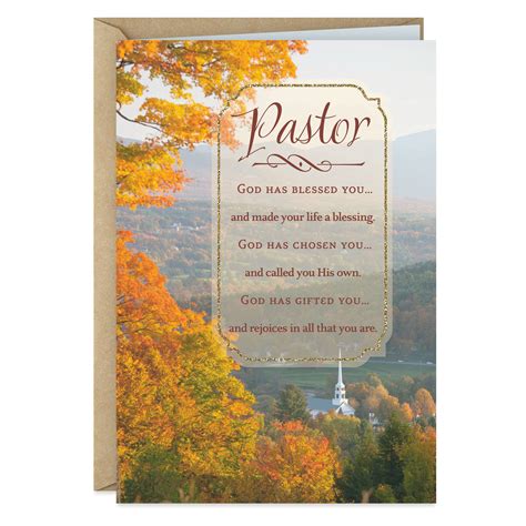 God Has Blessed You Religious Clergy Appreciation Card For Pastor Greeting Cards Hallmark