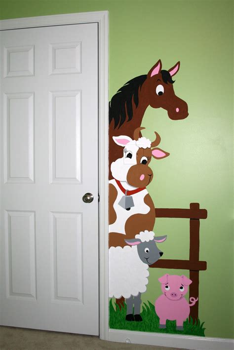 These Cute Barnyard Friends Will Peek Out From Behind Your Doorway In