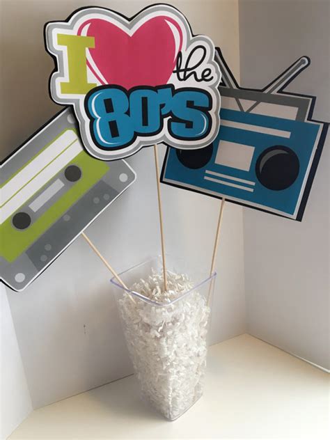 Birthday Party Centerpice 80 S Party Decorations 80s Birthday Parties 80s Theme Party 50th