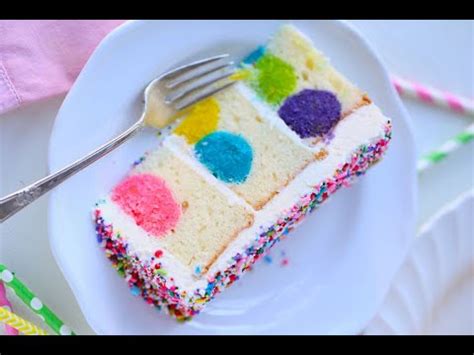 Rainbow Sprinkles Polka Dot Surprise Cake Youtube
