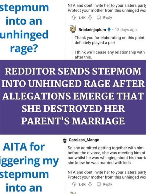 Redditor Sends Stepmom Into Unhinged Rage After Allegations Emerge That
