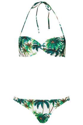 Palm Tree Print Ring Bikini Swimwear Outfit Bikini Swimwear Swimsuits