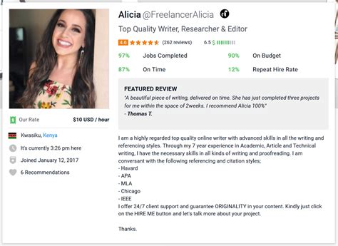 Article Writer Profile Summary Sample For Freelancer In 2023