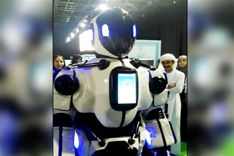 Video Humanoid Robot Greets Museum Of The Future Visitors Gulftoday