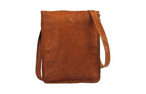 Brown Leather Casual Messenger Bag Hlramz058