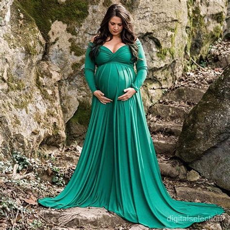 Long Tail Maternity Dresses For Photo Shoot Maternity Photography Props Maxi Dresses For