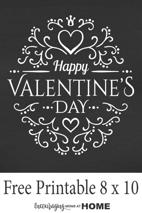 Free Chalkboard Printable Happy Valentines Day Printables