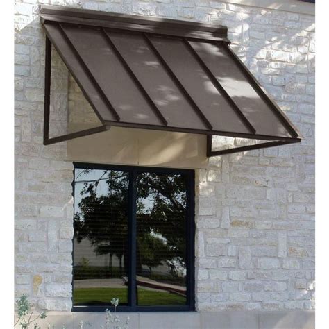Beauty Mark Ft Houstonian Metal Standing Seam Awning In H X In D In Bronze H Brz