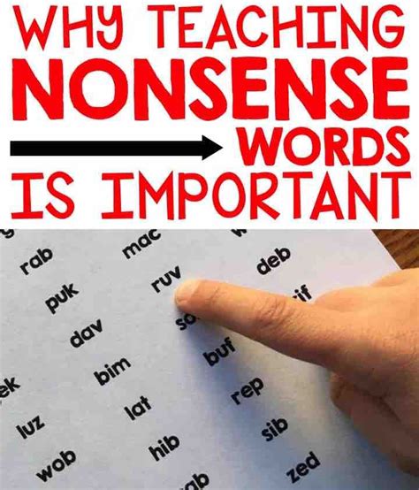 If it can be pronounced according to a language's phonotactics, it is a pseudoword. Teaching Nonsense Words - Simply Kinder | Nonsense words ...