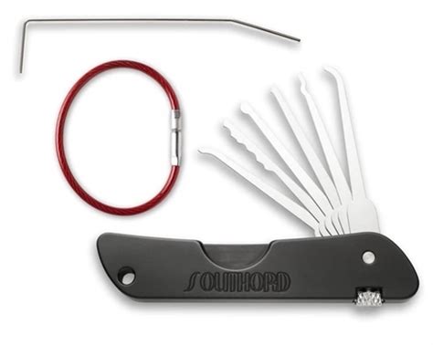 With some simple tools and a little patience, you can check the condition of the lock. Jack Knife lock pick set