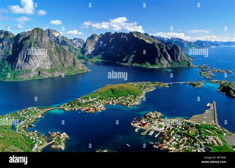 Aerial Photograph Of The Fishing Village Reine Moskenes Moskenesøya