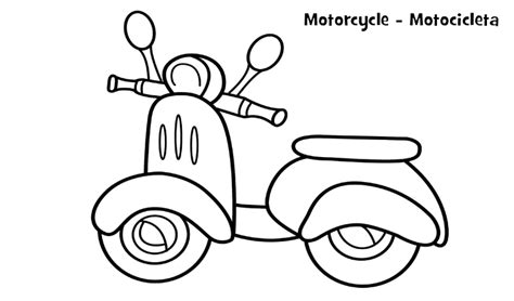 Gambar sketsa mewarnai sepeda motor share to. Mewarnai Gambar Sepeda Motor Vespa - Aneka Mewarnai Gambar