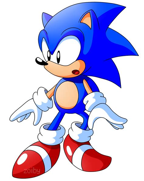 Classic Sonic By Zoiby On Deviantart