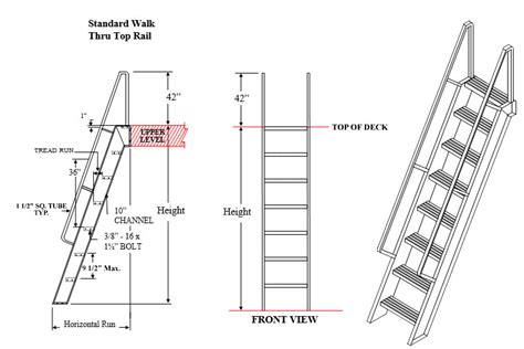 Gilmore Kramer Company Ibc Alum Flush Top Tread Ships Ladder 60 Degree