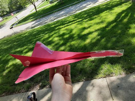 My Best Flying Paper Airplane I Have Ever Made Has Taken Som Damage