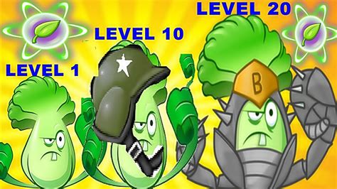 Bonk Choy Pvz2 Level 1 10 20 Max Level In Plants Vs Zombies 2