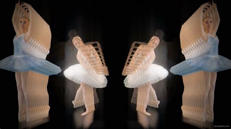 luxury holographic ballet dancing woman video art 4k vj footage vj loops farm