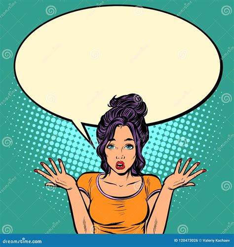 Confused Woman With Question In Think Bubble Vector Illustration 16797548