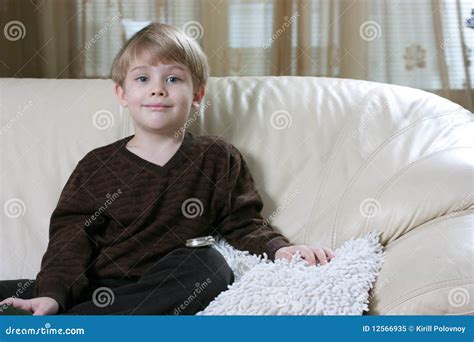 Boy On The Sofa Royalty Free Stock Photo Image 12566935