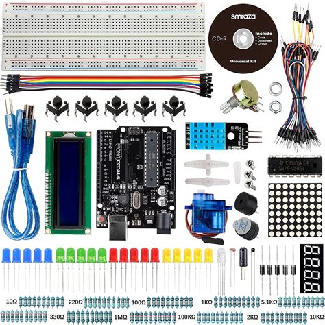 Smraza Uno Project Basic Starter Kit With Uno R3 1602 Lcd And Tutorials